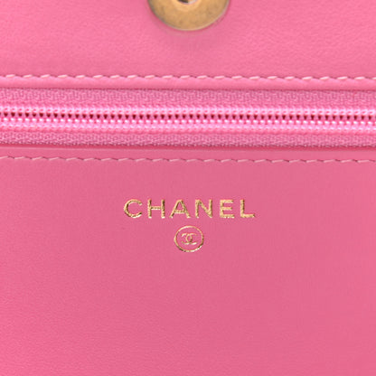 Chanel Caviar Quilted Boy Wallet On Chain WOC Pink 6 of 12