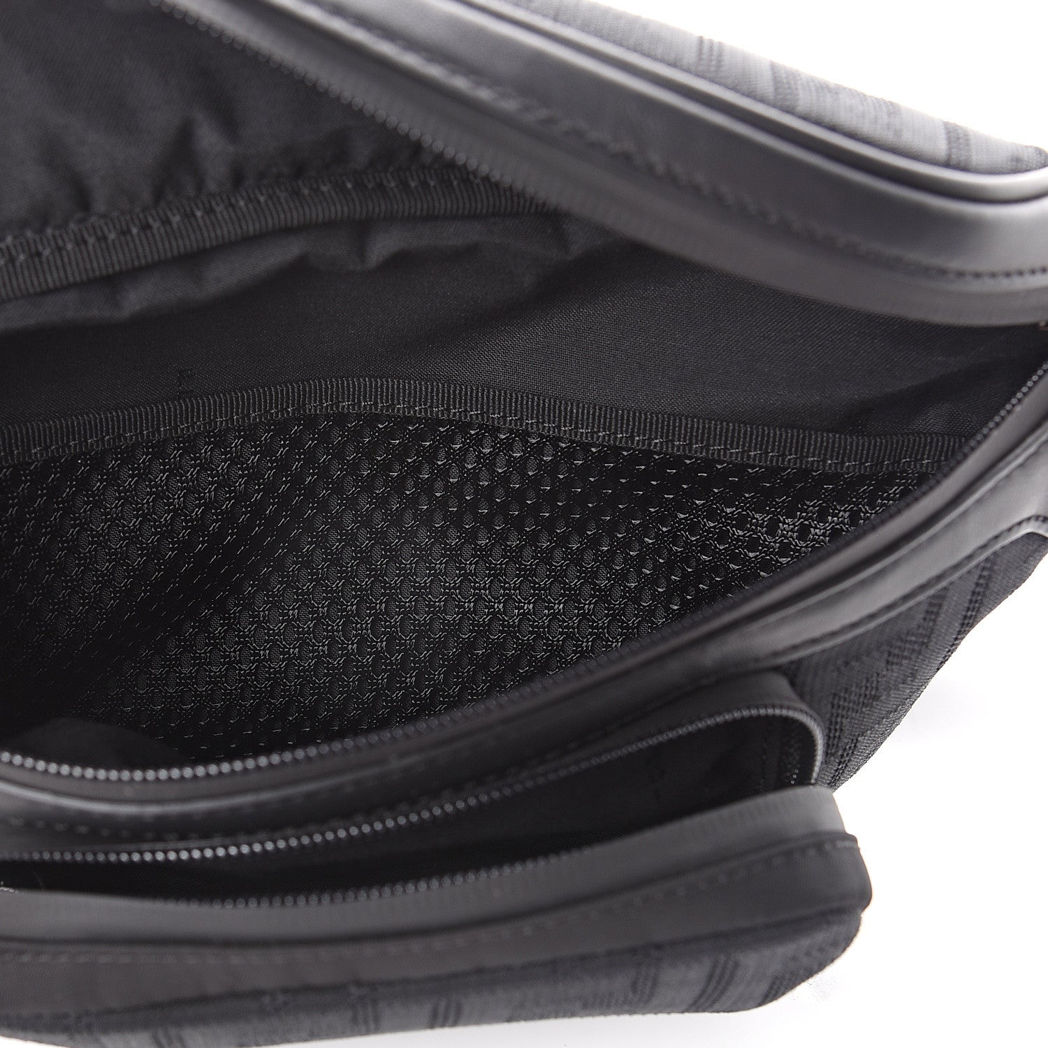 Fendi Neoprene Mesh Vitello Grace FF Pocket Belt Bag Black 4 of 8