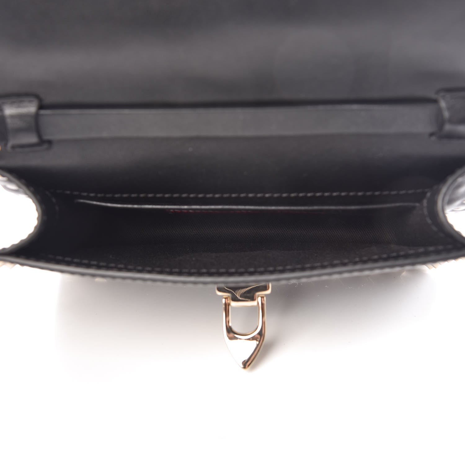 Valentino Garavani Vitello Rockstud Shoulder Flap Bag Black 5 of 8