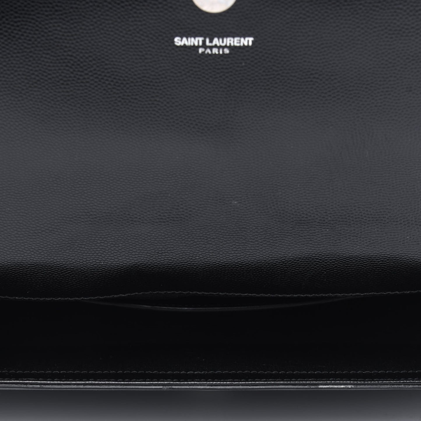 Grain De Poudre Classic Monogram Studded Clutch Black