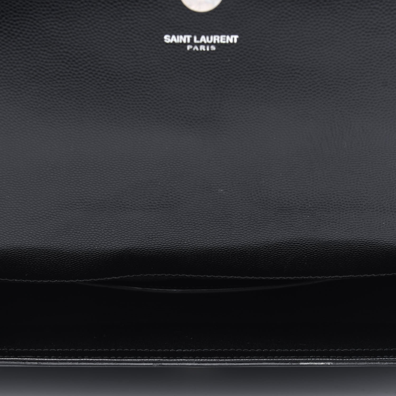 Saint Laurent Grain De Poudre Classic Monogram Studded Clutch Black 5 of 18