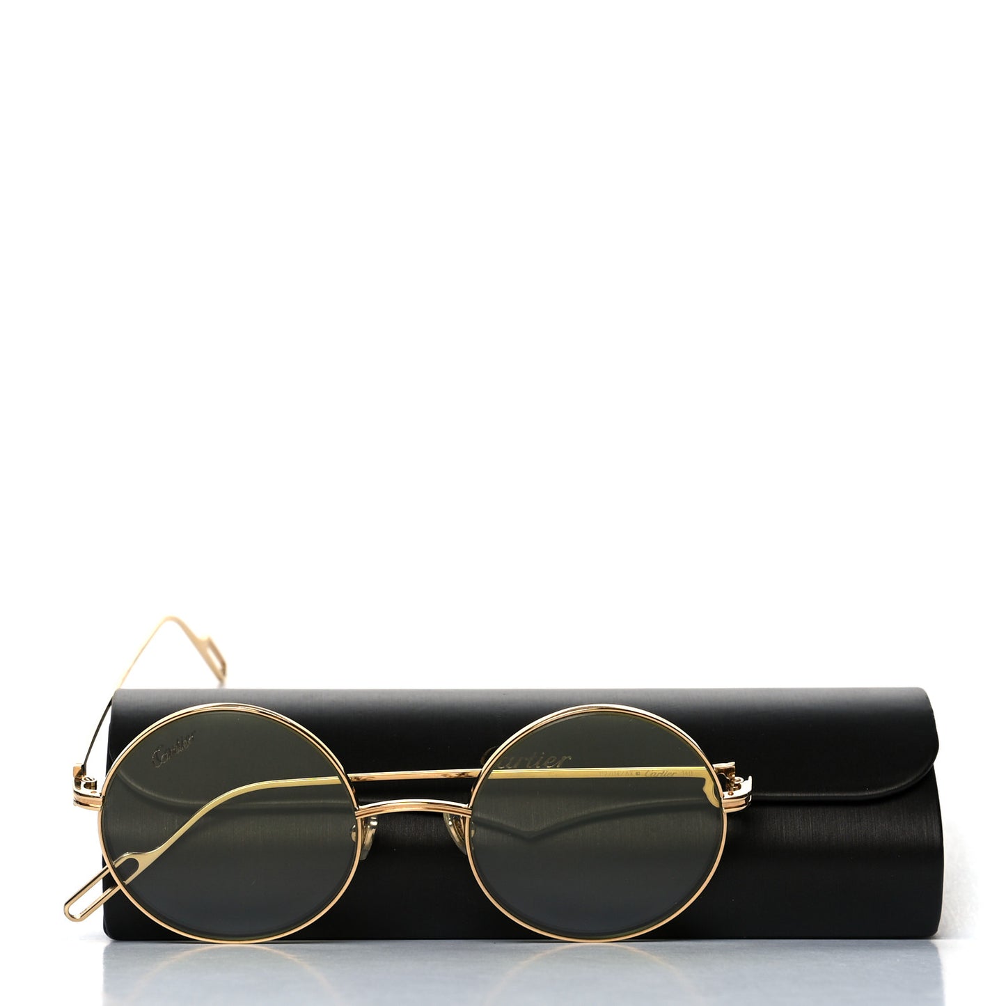 Premiere De Cartier Round Sunglasses Yellow Gold