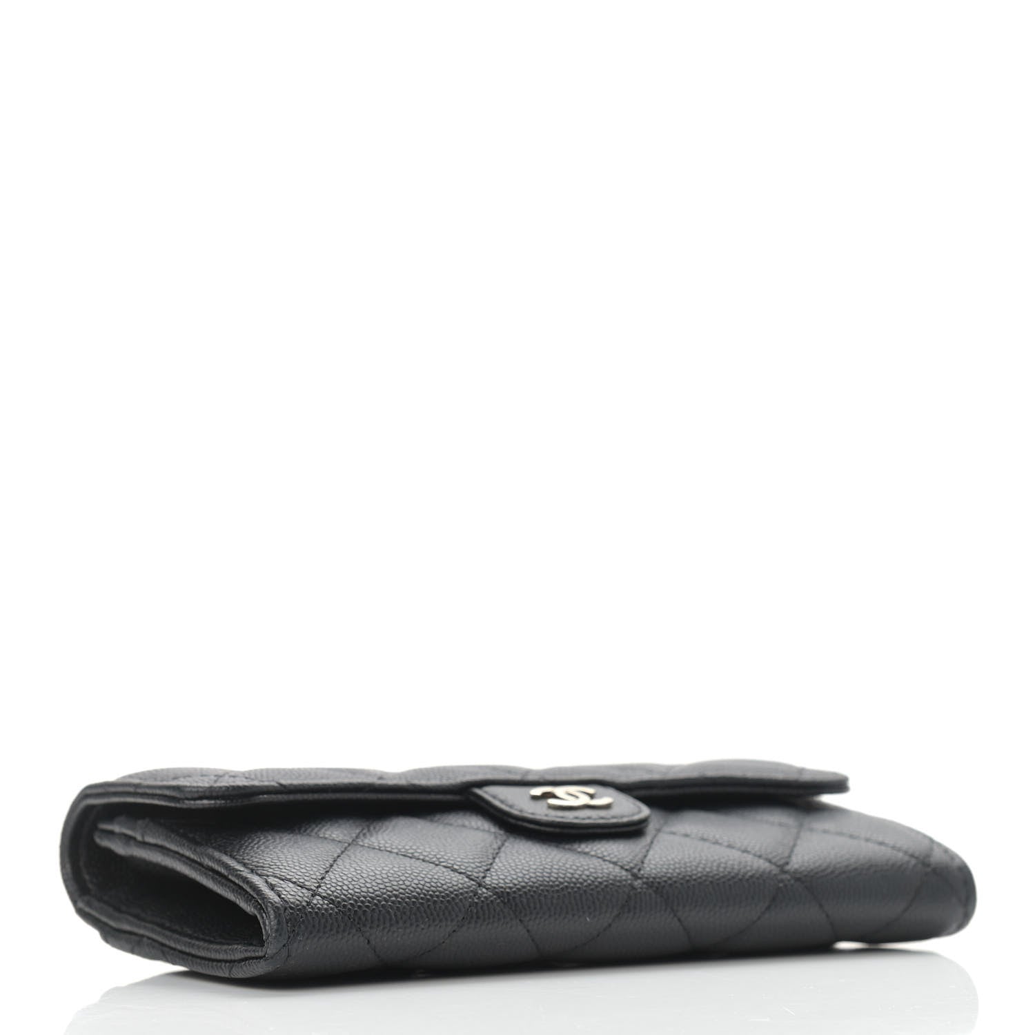 Chanel Caviar Quilted Medium Gusset Flap Wallet Black 4 of 7