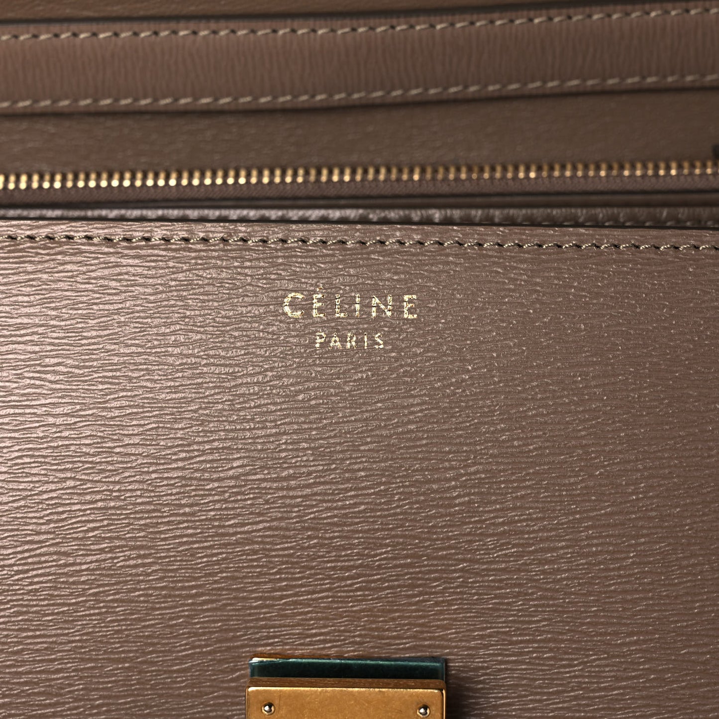 Liege Calfskin Medium Classic Box Flap Bag Taupe
