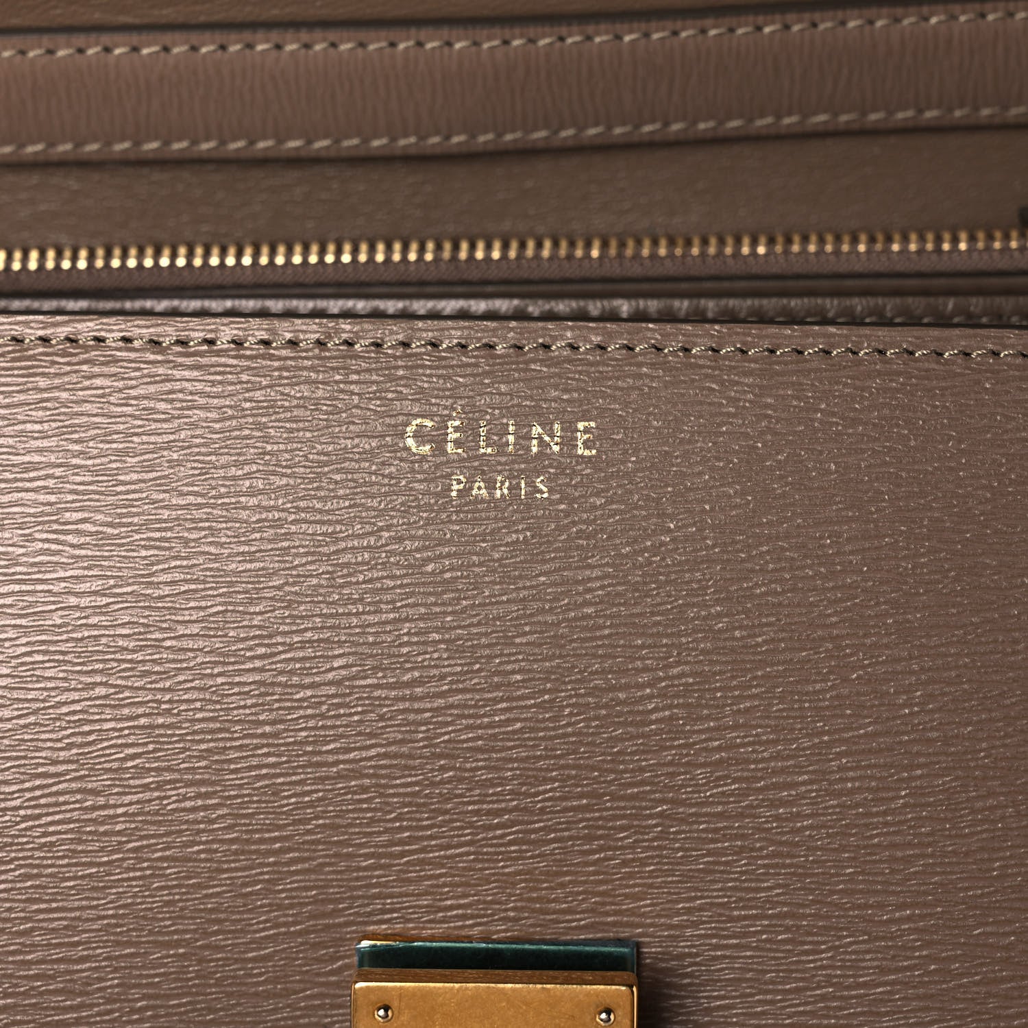 Celine Liege Calfskin Medium Classic Box Flap Bag Taupe 9 of 12