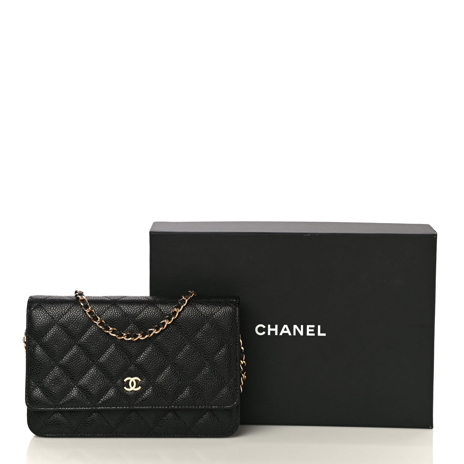 Chanel Caviar Quilted Wallet On Chain WOC Black 14 of 14