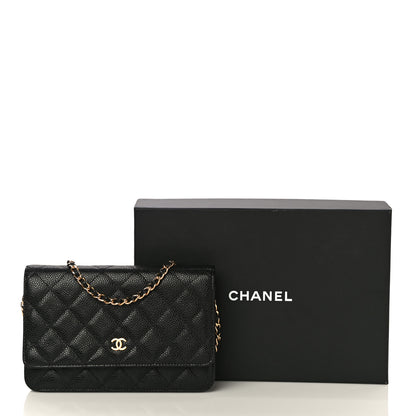 Chanel Caviar Quilted Wallet On Chain WOC Black 14 of 14