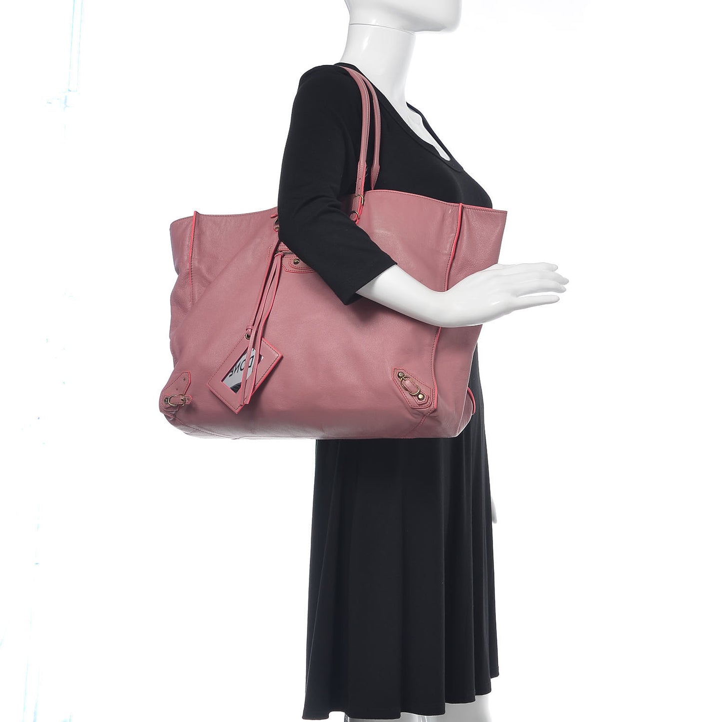 Veau Papier A4 Tote Rose Anglaise