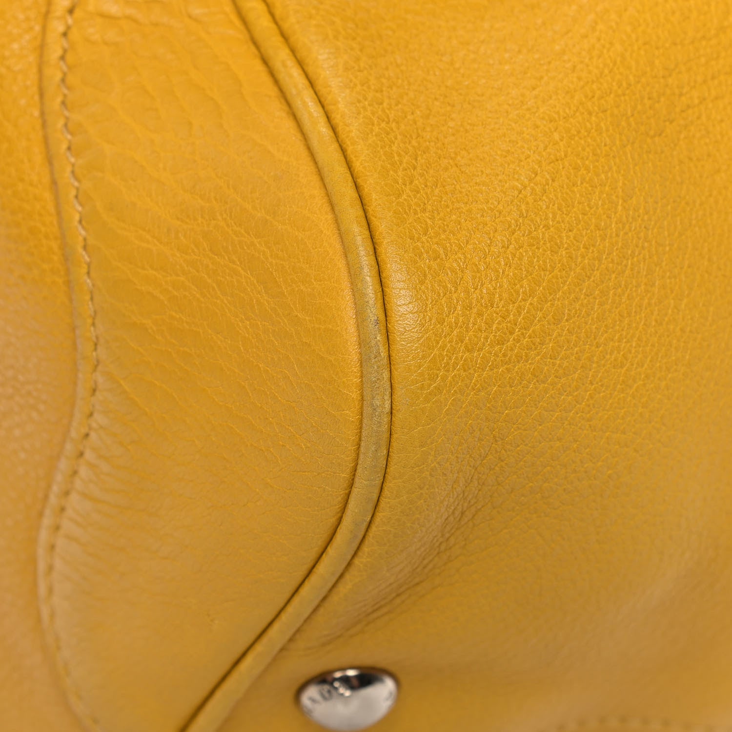 Prada Vitello Daino Braided Tote Mimosa 13 of 14