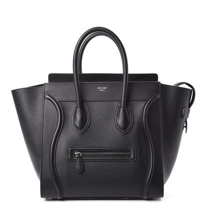Celine Drummed Calfskin Mini Luggage Black 1 of 12