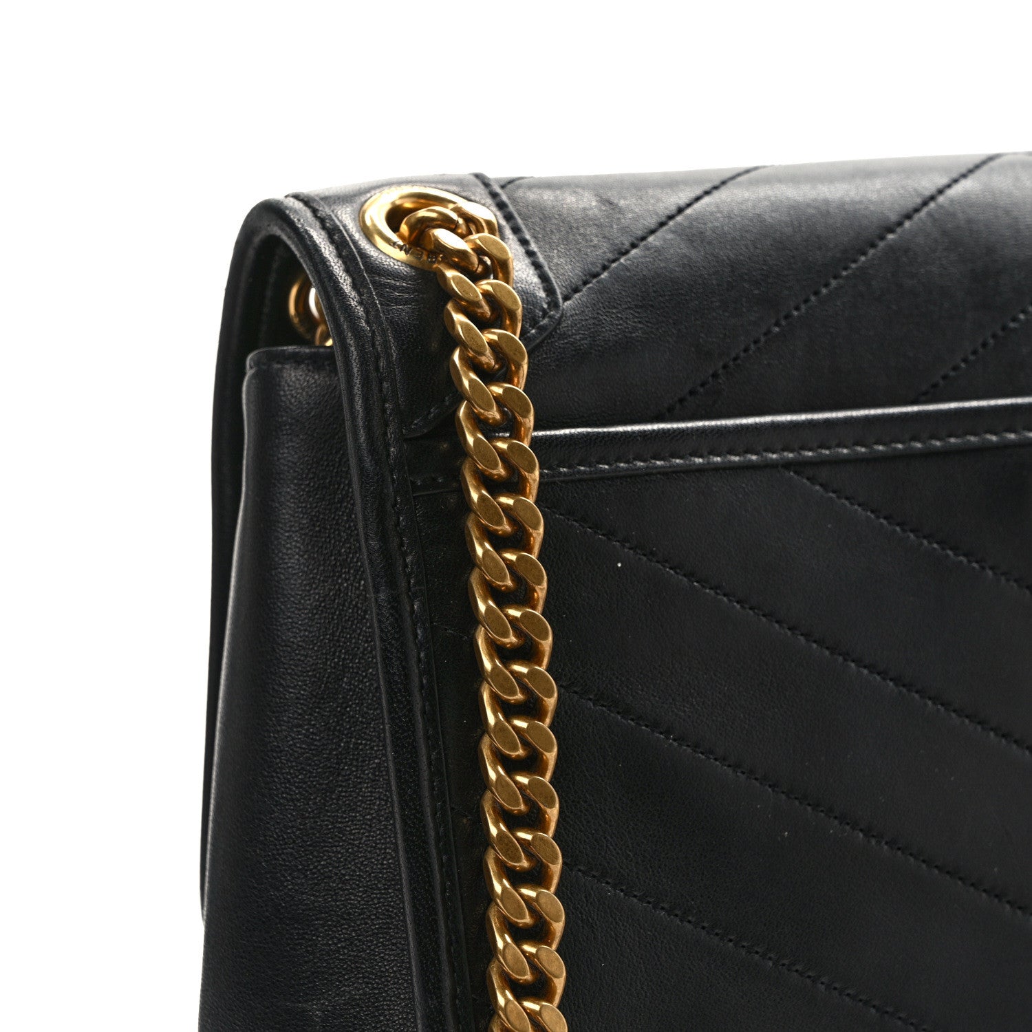 Saint Laurent Lambskin Matelasse Monogram Medium Niki Chain Satchel Black 13 of 13