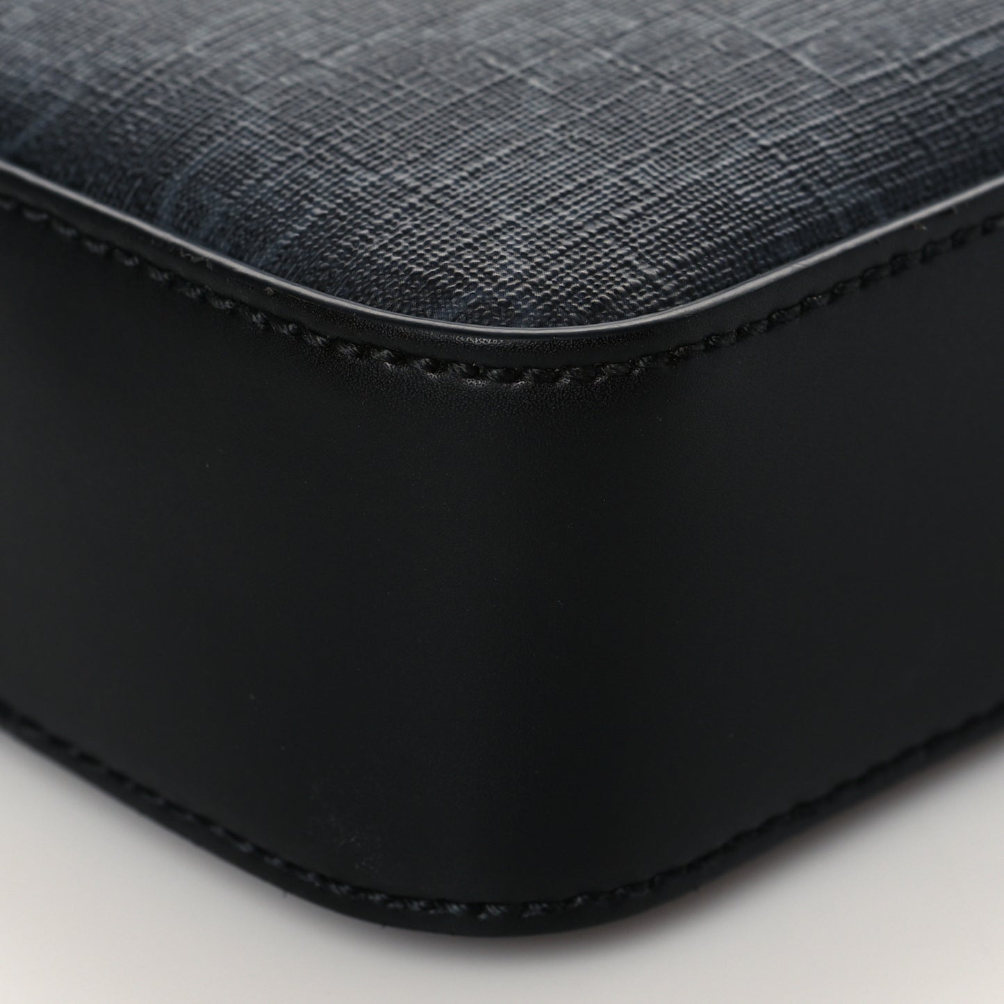 GG Supreme Monogram Appia Calfskin Web Messenger Bag Black