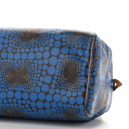 Louis Vuitton Monogram Kusama Town Speedy 30 Blue 9 of 11