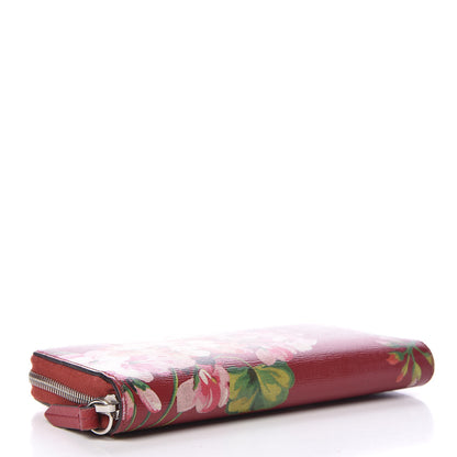 Gucci Shangai Calfskin Blooms Print Zip Around Wallet Romantic Cerise Multicolor 4 of 11