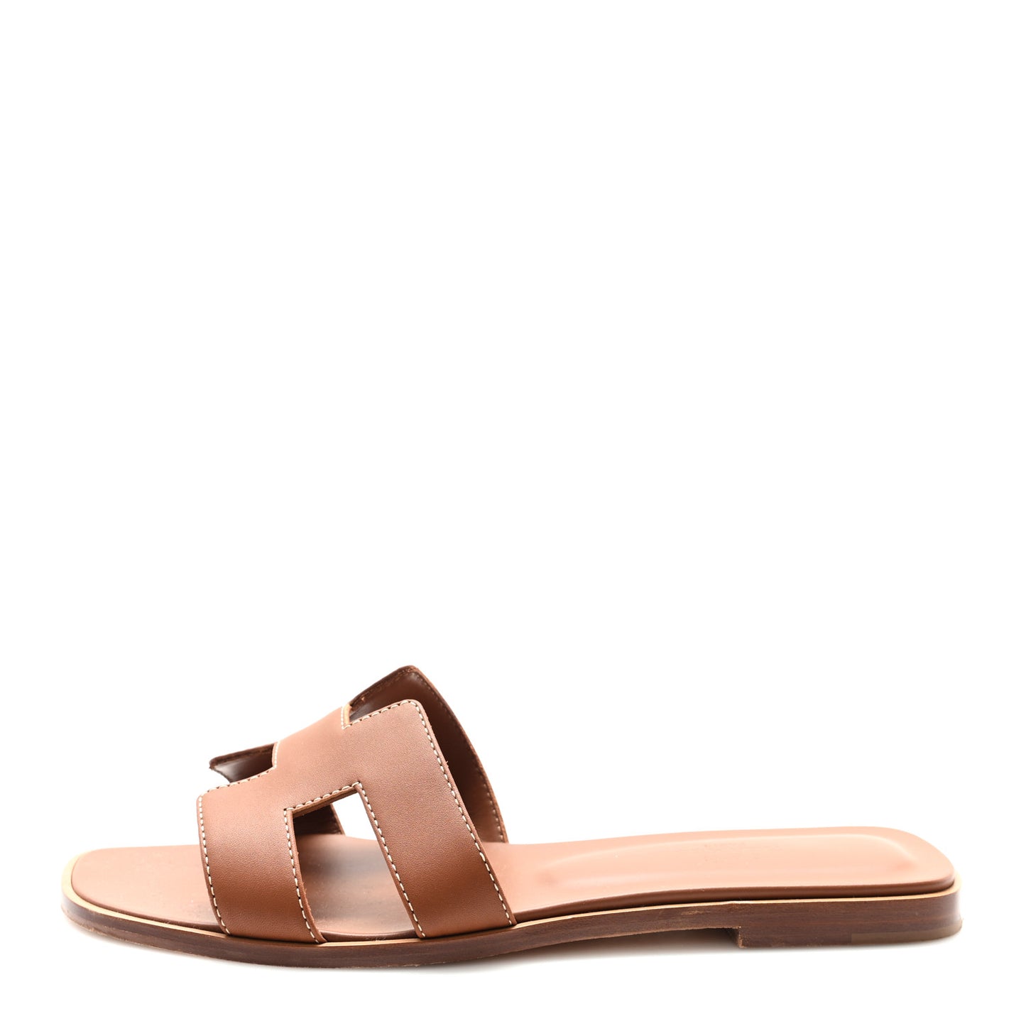 Box Calfskin Oran Sandals 38.5 Gold