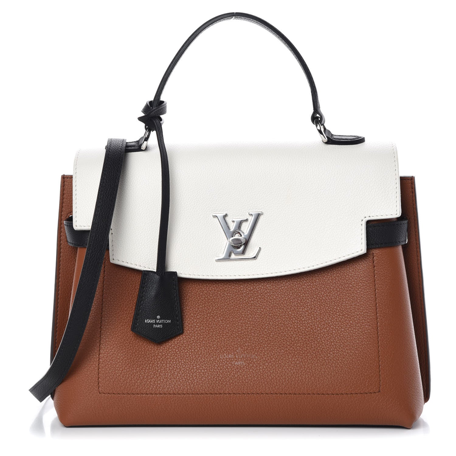 Louis Vuitton Soft Calfskin Lockme Ever Caramel Creme Black 1 of 8
