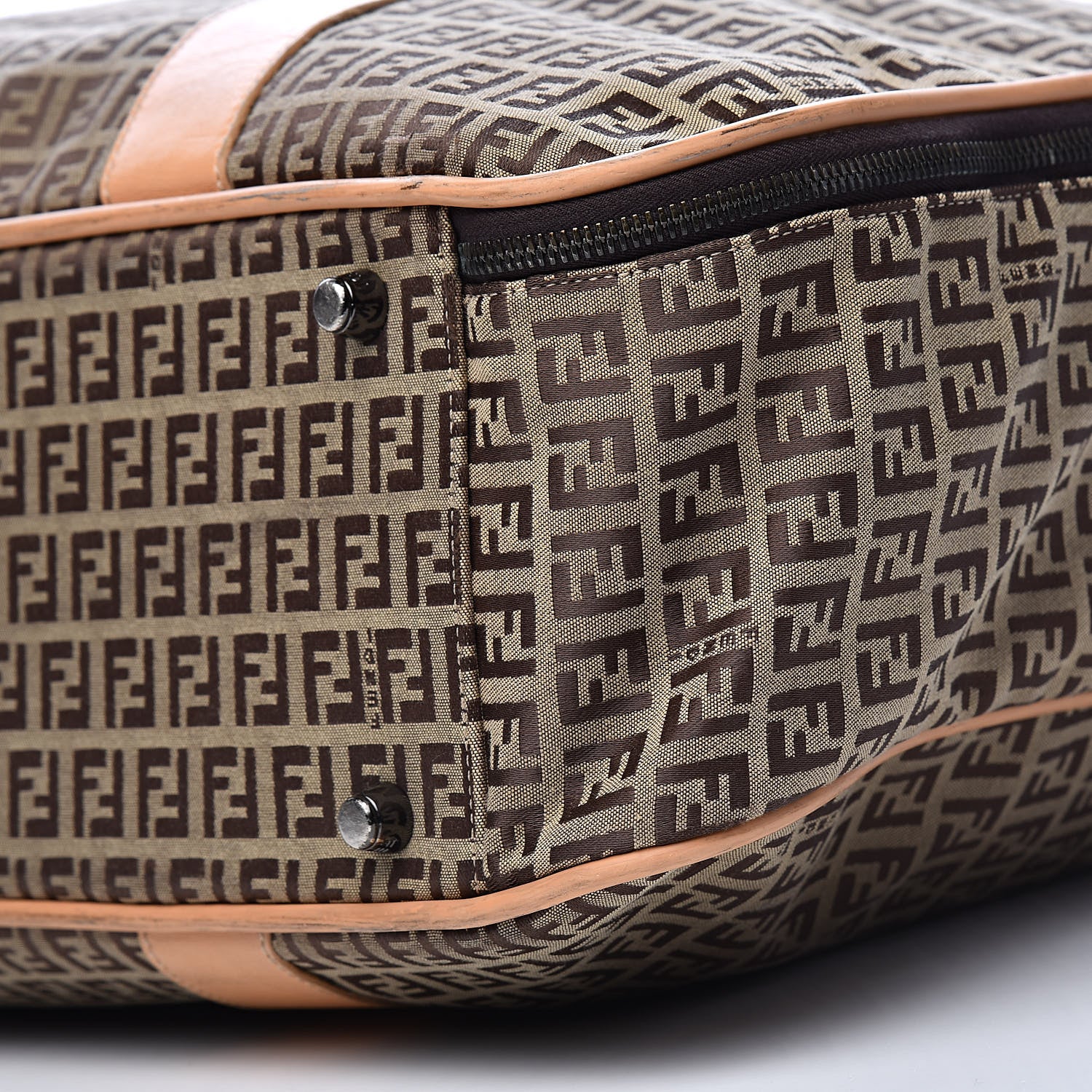 Fendi Zucchino Large Travel Bag Tan 13 of 21