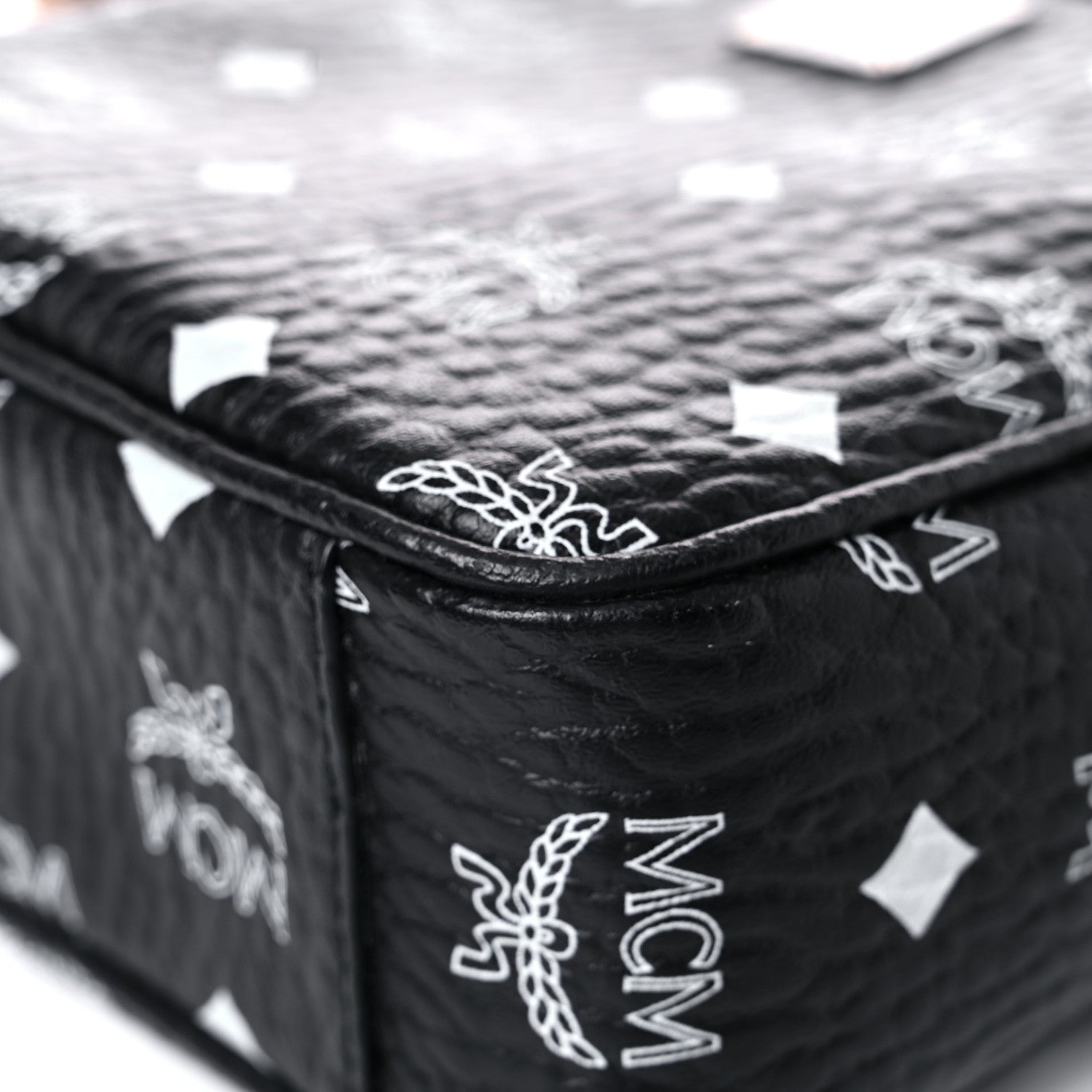 MCM Visetos Camera Crossbody Bag Black Cognac 9 of 17