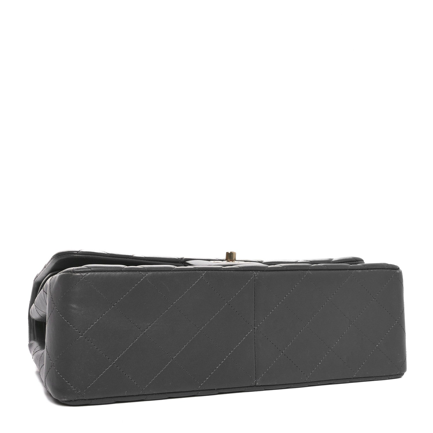 Chanel Lambskin Quilted Jumbo Double Flap Dark Grey 4 of 10