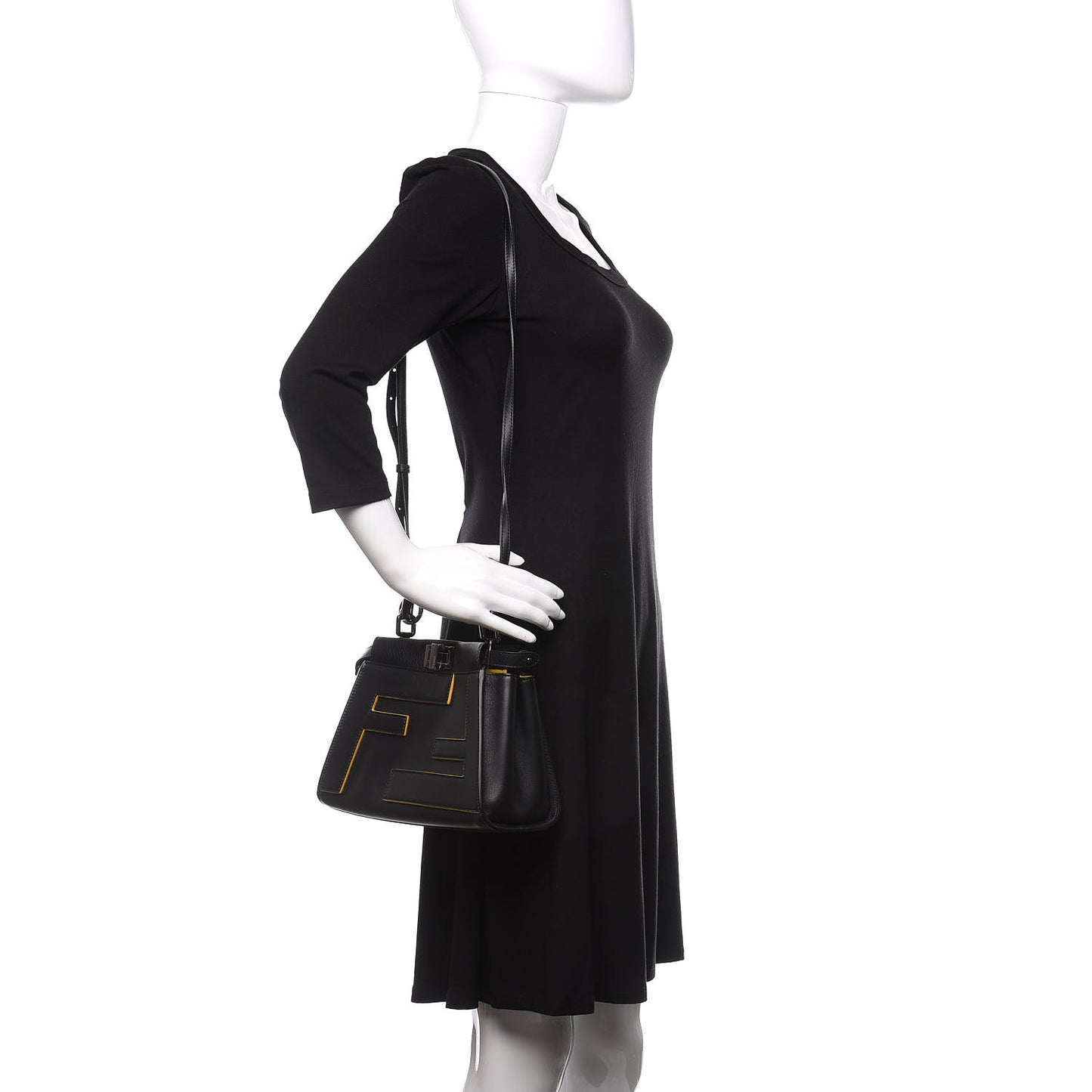 Nappa FF Mini Peekaboo Iconic Satchel Black