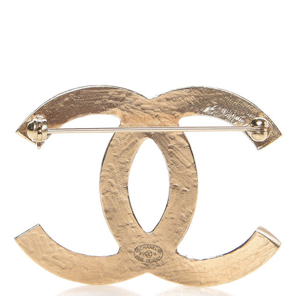 Chanel Crystal CC Brooch Gold Purple 3 of 4
