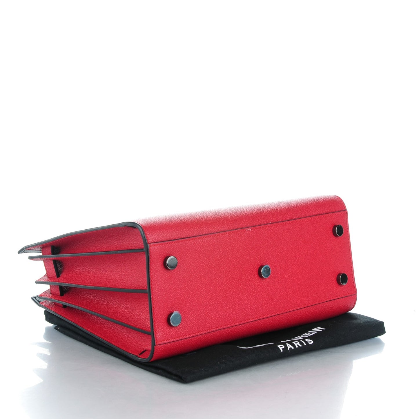 Grained Calfskin Baby Sac De Jour Red