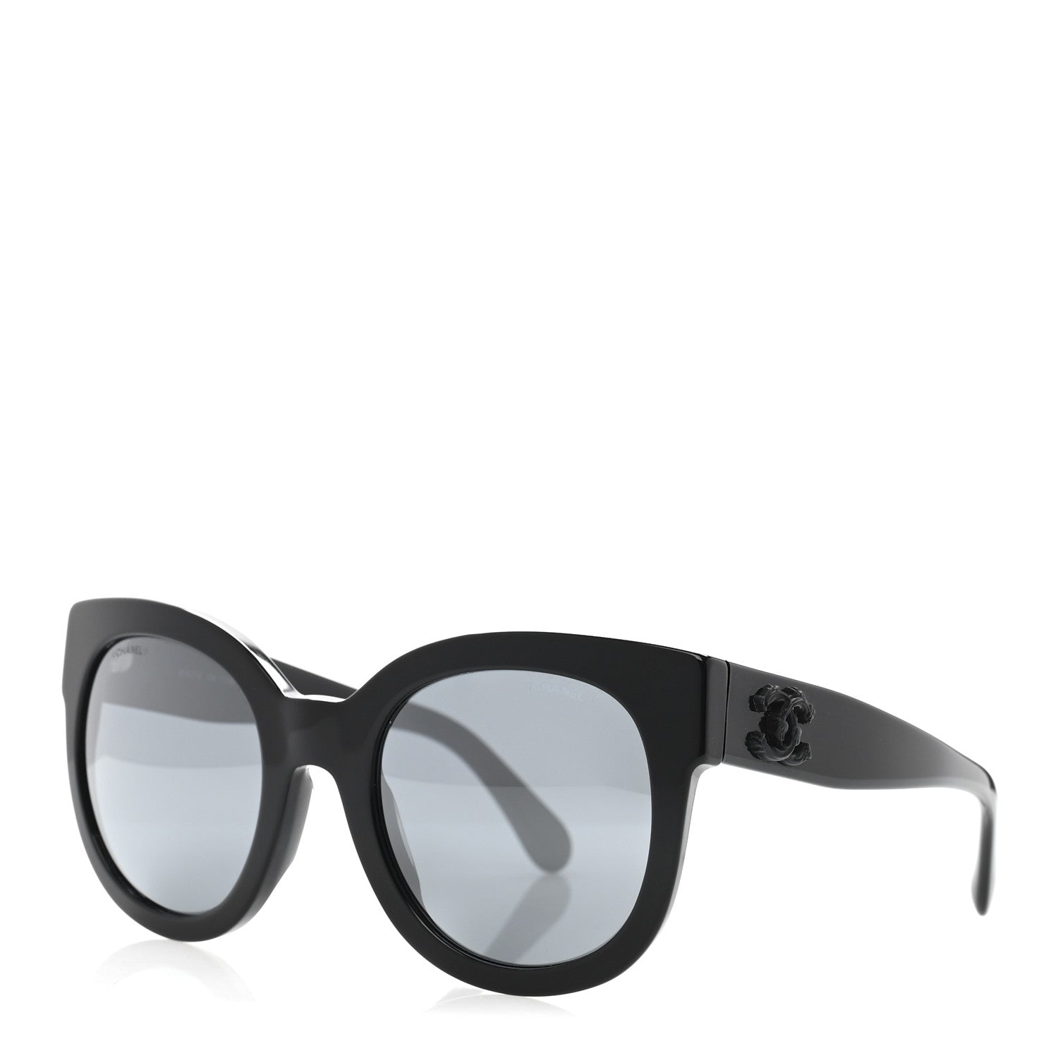 Chanel Acetate Butterfly Signature CC Sunglasses 5358-A Black 1 of 8