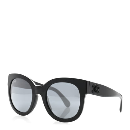 Chanel Acetate Butterfly Signature CC Sunglasses 5358-A Black 1 of 8