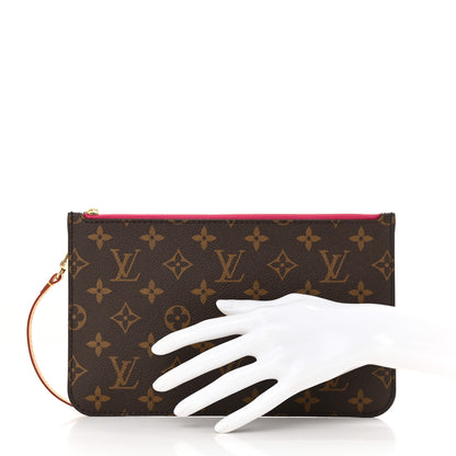 Louis Vuitton Monogram Neverfull MM GM Pochette Fuchsia 2 of 8
