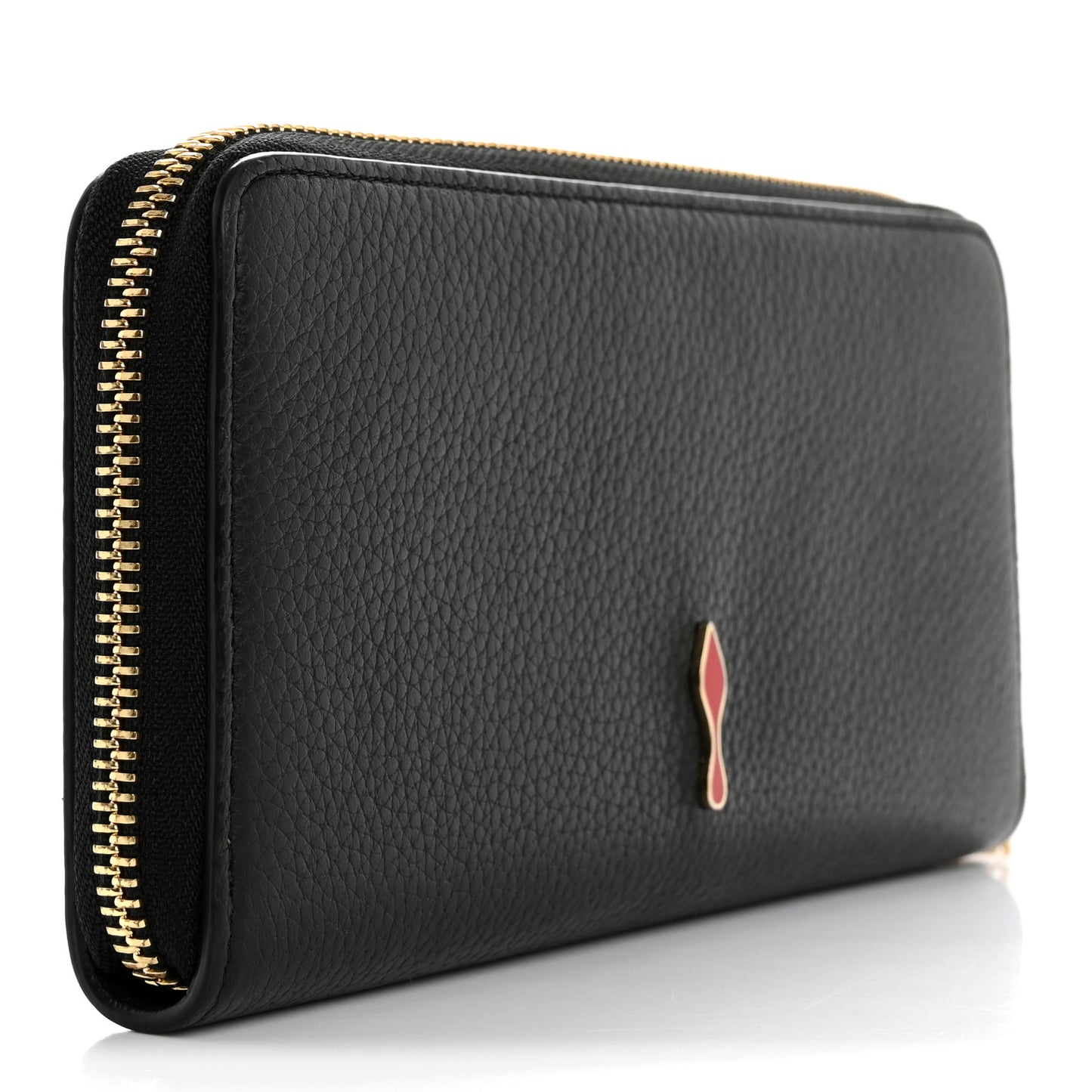 Calfskin Panettone Zip Around Wallet Black