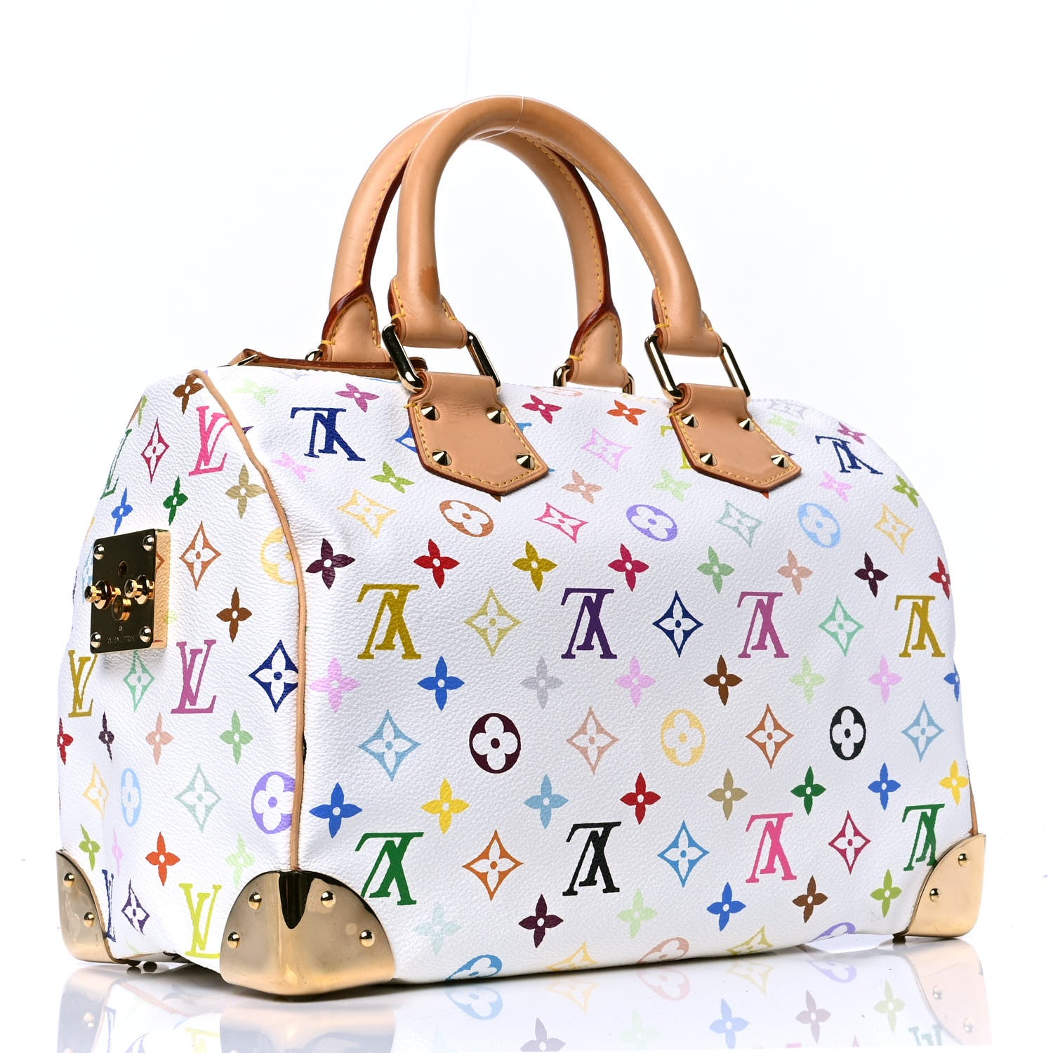 Louis Vuitton Monogram Multicolor Speedy 30 White 2 of 7
