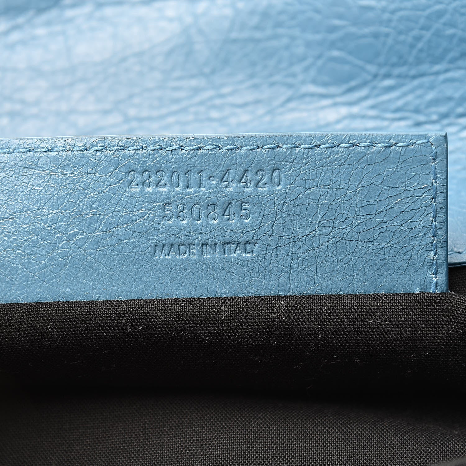 Balenciaga Agneau Giant 21 Rose Gold Hardware Envelope Clutch Bleu Tropical 7 of 7