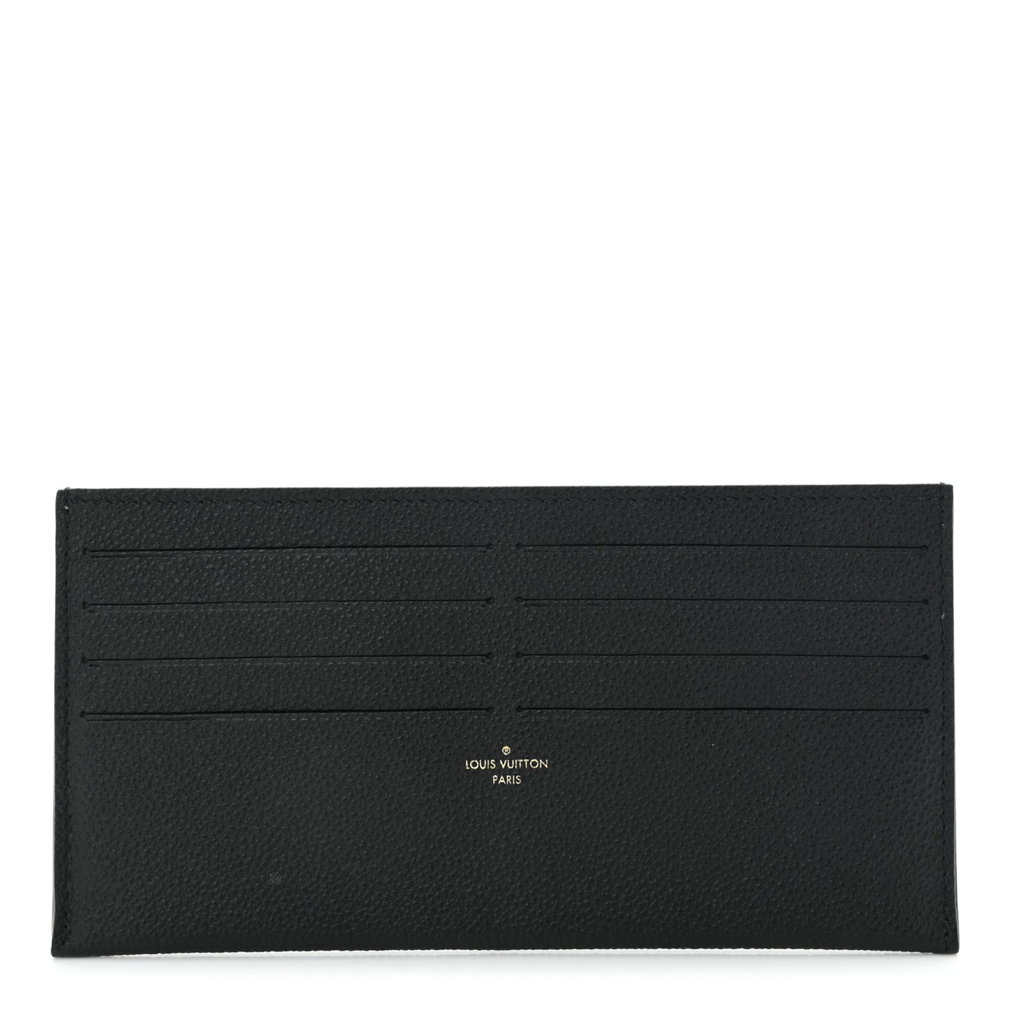 Calfskin Felicie Chain Wallet Card Holder Insert Black