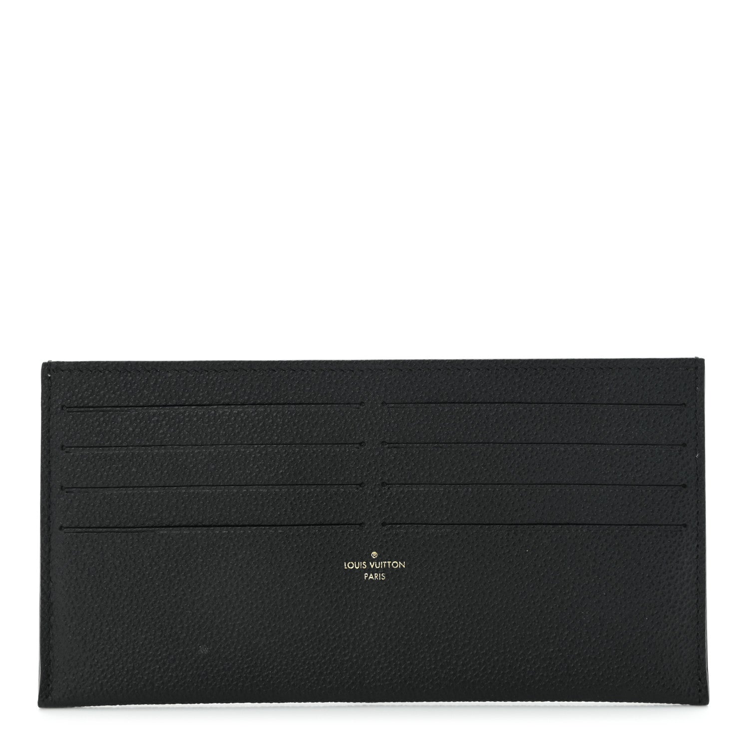 Louis Vuitton Calfskin Felicie Chain Wallet Card Holder Insert Black 1 of 8