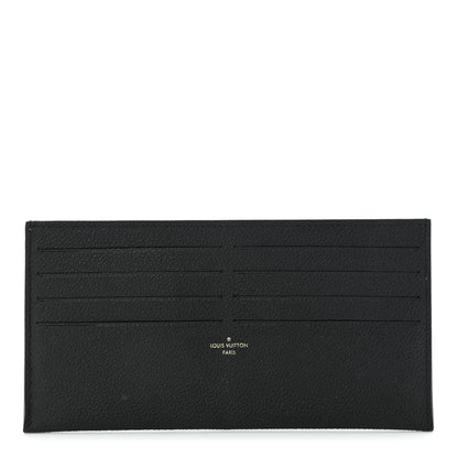 Louis Vuitton Calfskin Felicie Chain Wallet Card Holder Insert Black 1 of 8