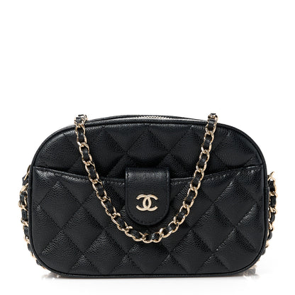 Chanel Caviar Quilted Chain Camera Bag Black 1 of 11
