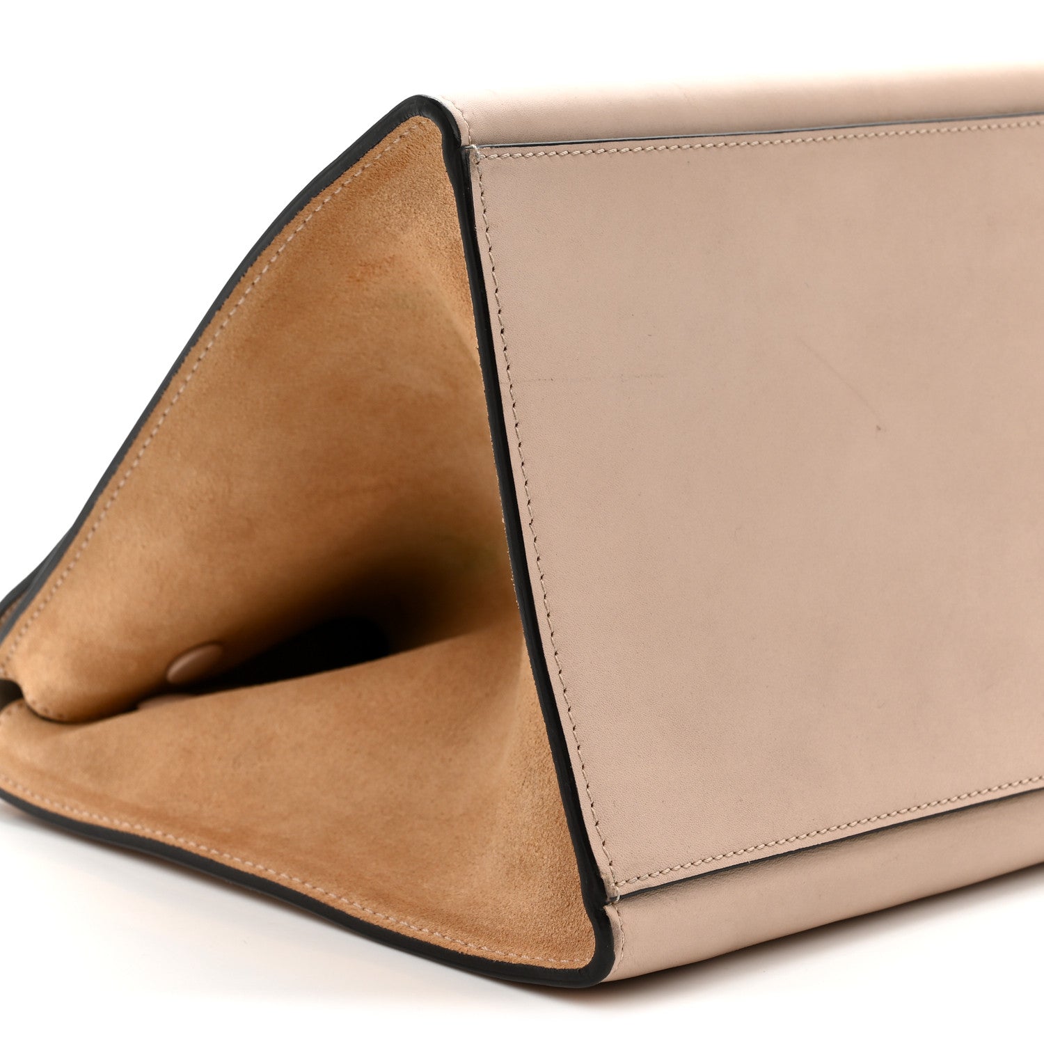 Celine Smooth Calfskin Suede Medium Trapeze Dune 7 of 9