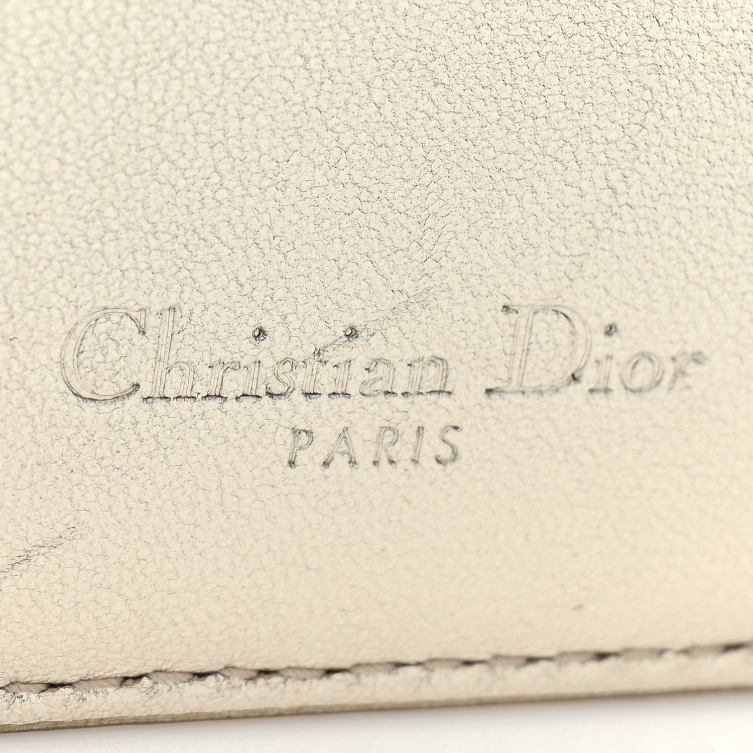 Christian Dior Metallic Lambskin Cannage Lady Dior Card Holder Gold 6 of 10