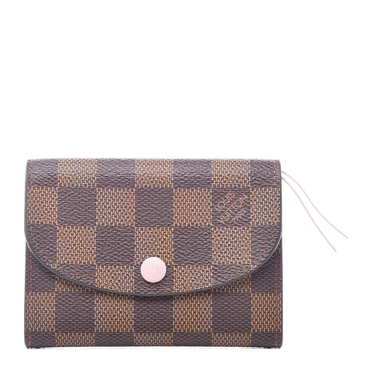 Damier Ebene Rosalie Coin Purse Rose Ballerine