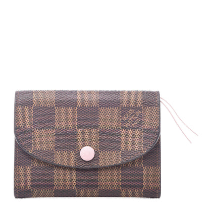 Louis Vuitton Damier Ebene Rosalie Coin Purse Rose Ballerine 1 of 8