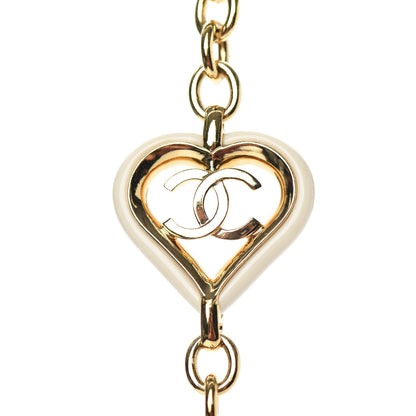Chanel Crystal CC Chain Long Necklace Gold 4 of 5