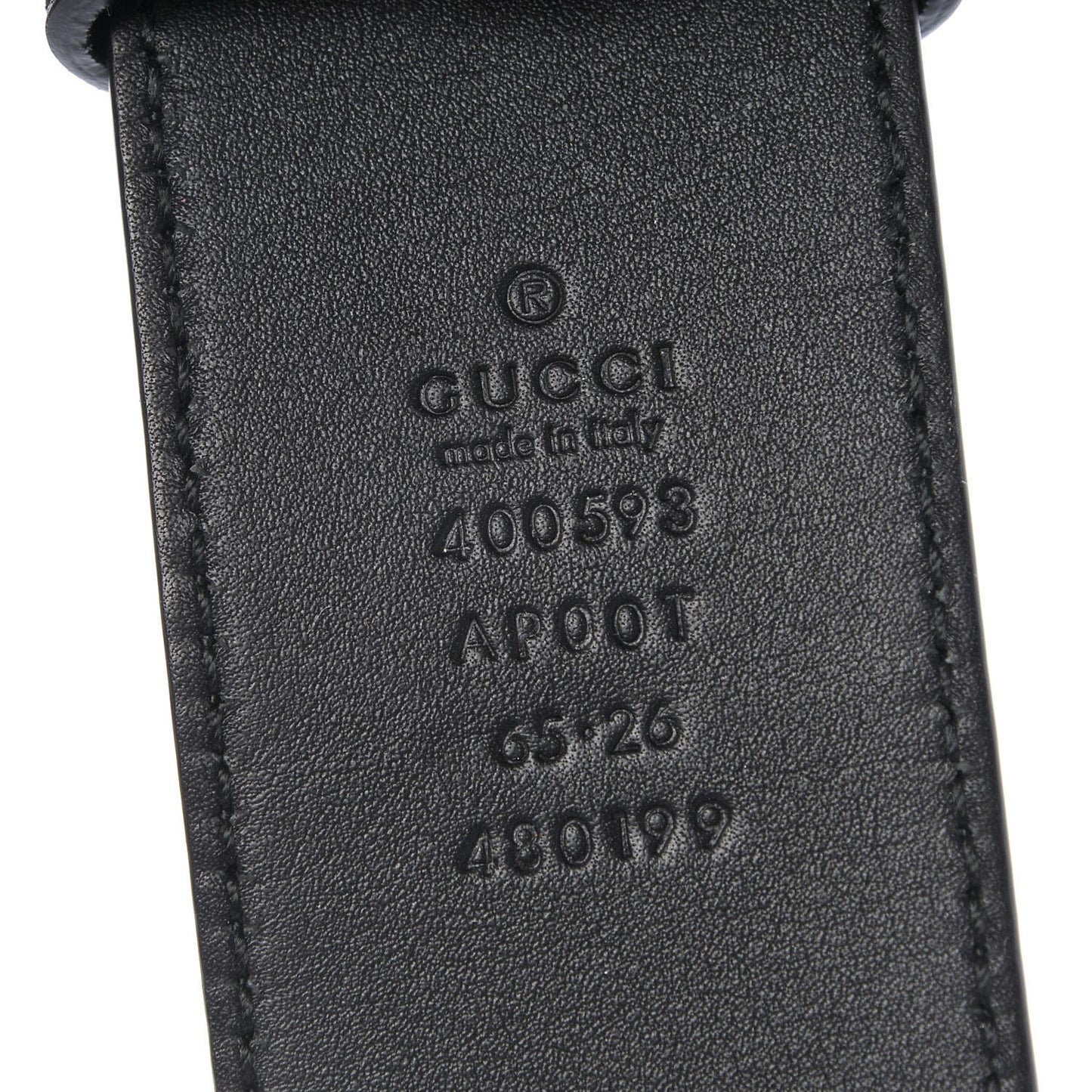 Calfskin Double G 40mm Belt 65 26 Black