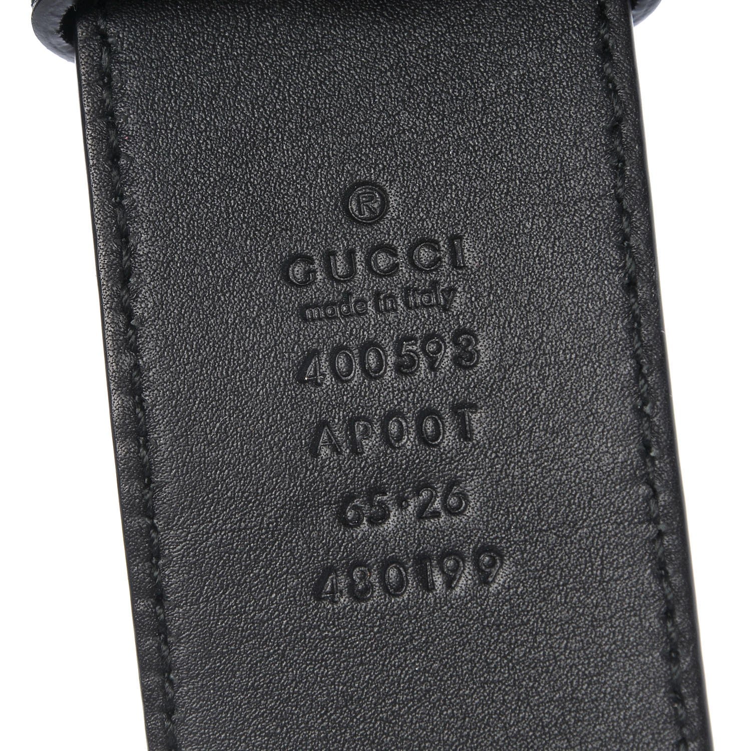 Gucci Calfskin Double G 40mm Belt 65 26 Black 4 of 5