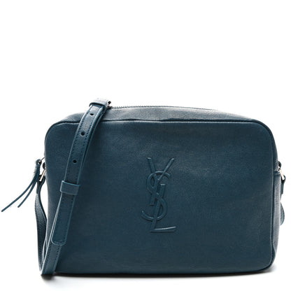 Saint Laurent Lambskin Monogram Small Lou Camera Bag Peacock 1 of 10