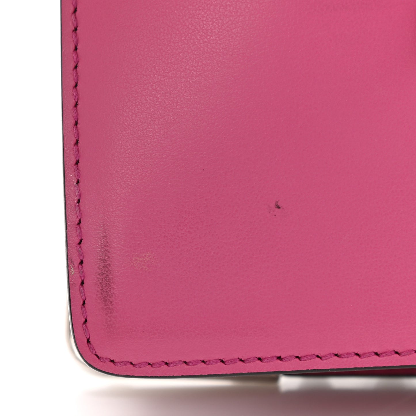 City Calf Saffiano Studded Cahier Bag Fuxia Black