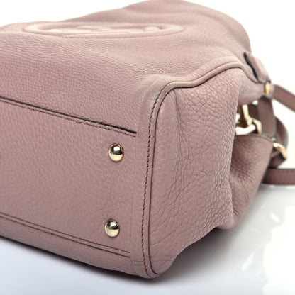 Gucci Pebbled Calfskin Small Soho Shoulder Bag Light Pink 7 of 10