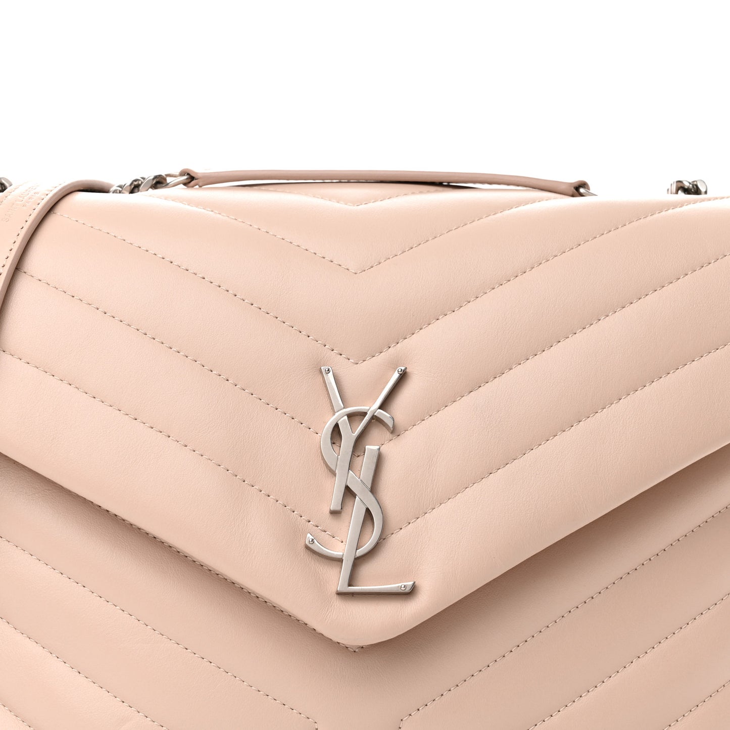 Calfskin Y Quilted Monogram Medium Loulou Chain Satchel Rose Antic