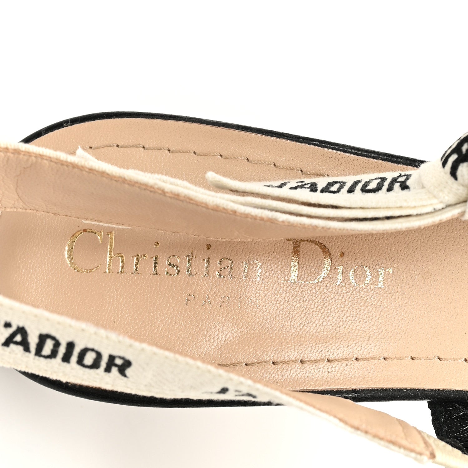 Christian Dior Technical Canvas Ribbon J Adior Slingback 65mm Pumps 39.5 Black 8 of 10