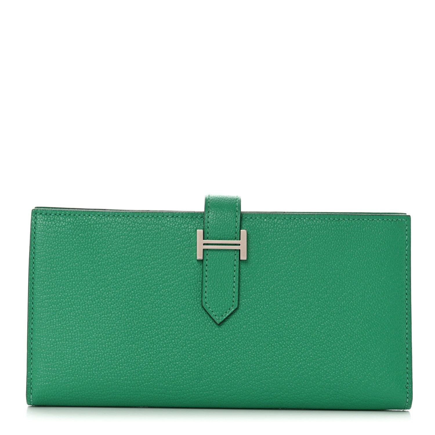 Hermes Chevre Mysore Bearn Gusset Wallet Menthe 1 of 8