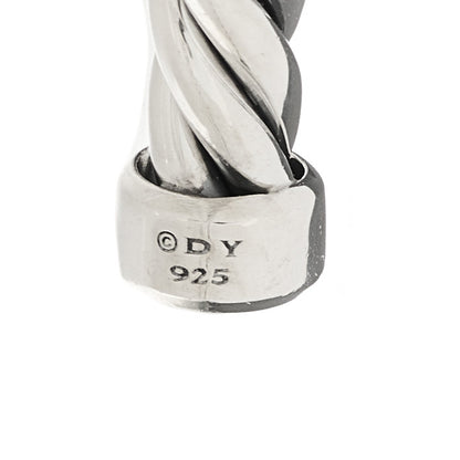 David Yurman Sterling Silver Black Onyx 6mm Cable Classic Cuff Bracelet 3 of 3